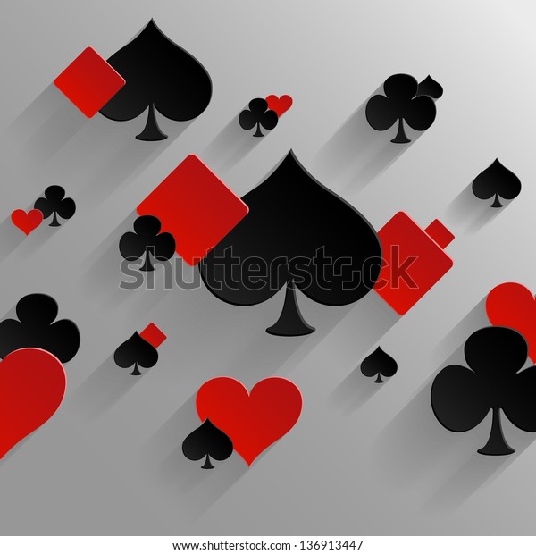 Abstract Vector Background Playing Cards Elements Stock Vector (Royalty