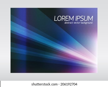 Abstract vector background with point grid, light beams and irradiated film effect. For high technology and business design projects.