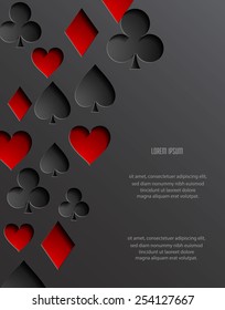 Fondo abstracto vectorial, signos de póquer. Eps10.