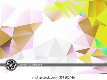 Abstract vector background .Polygon background .A mosaic pattern .Triangular design . Crumpled paper origami . Vector design for business