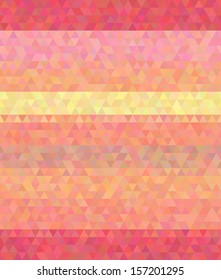 Abstract vector background. Polygon flat style. Glamour rosy and creamy varied colors