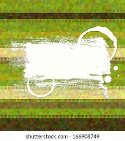 Abstract vector background. Polygon flat style and artistic paint banner