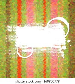 Abstract vector background. Polygon flat style and artistic paint banner