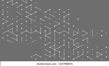 Abstract vector background. Polygon vector illustration. Technology futuristic design. Black cube shape pattern. Geometric lines. Digital backdrop.