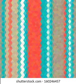 Abstract vector background. Polygon mosaic style. Retro elegant muted tints, vertical stripes of color