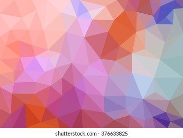 abstract vector background  polygon tender shade of pink