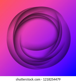 Abstract vector background with purple and blue vibrant colors and shadow ornament