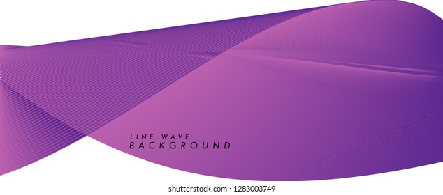 Abstract vector background with purple color wave. Color wavy lines