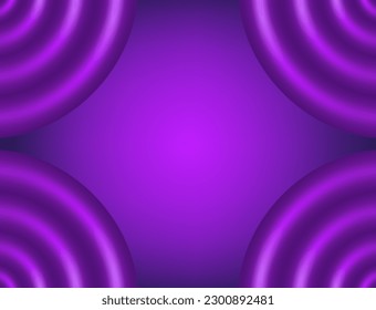 Abstrakter Vektorhintergrund mit violettem runden Plastikkreisen