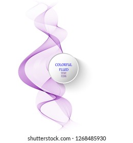 Abstract vector background with purple smooth color wave. Color wavy lines