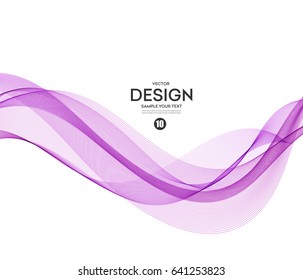 Abstract vector background purple waved lines for brochure, website, flyer design. Transparent wave. Science or technology design