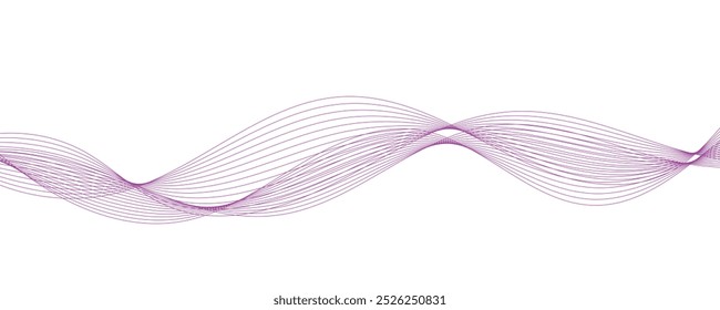 Abstract vector background with purple wavy lines. EPS10