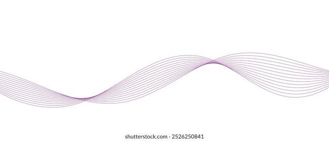 Abstract vector background with purple wavy lines. EPS10