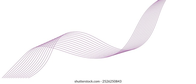 Fondo de Vector Abstractas con líneas onduladas púrpuras. EPS10