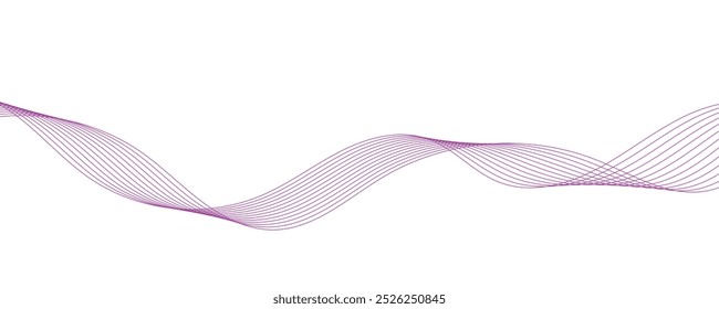 Abstract vector background with purple wavy lines. EPS10