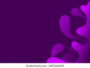 Abstract vector background. Purple-colored with wave patterns. Featuring a copy space area. Suitable for presentation slides, banners, homepages, websites, covers, and wallpapers.