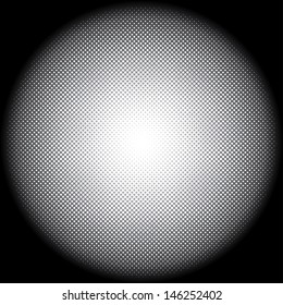 Abstract vector background of radial dots formation.