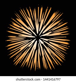 Abstract vector background, radial pattern, rays