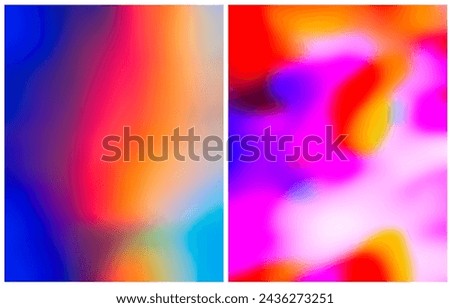 Abstract Vector Background with Rainbow Colors. Mesh Effect. Psychodelic Layouts in Vibrant Colors. Euphoria Backgrounds with Motion Effect. Blurry Irregular Multicolor Print with No Text. RGB.