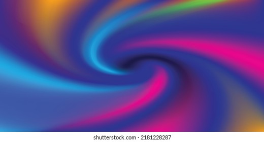 Abstract vector background with rainbow spirals and waves. Design for cover, wallpapers, packaging, presentations.