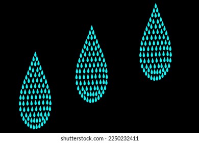 Abstract vector background with raindrops