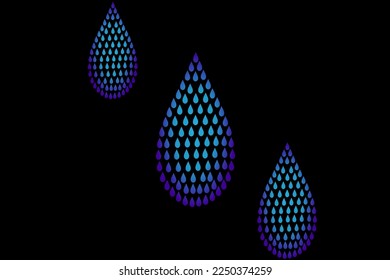 Abstract vector background with raindrops