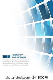 Abstract vector background with rectangular blue pattern and place for your content