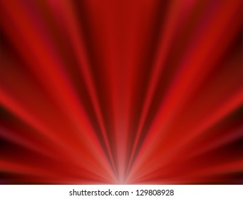 Abstract vector background of red rays, vector illustration