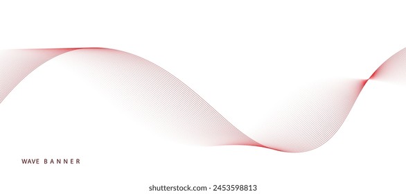 Abstract vector background with red wavy lines. EPS10
