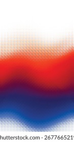 Fondo de Vector Abstractas con ondas de gradiente fluidas rojas, blancas y azules mezcladas en un diseño de textura geométrica suave que crea un estilo digital moderno perfecto para carteles Sitios web