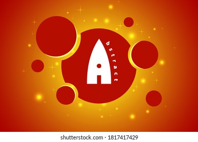 Abstract vector background. Red yellow gradient galaxy.