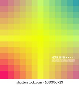 Abstract vector background with rhythmic overlapping squares. Transition and gradation of color.