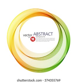 Abstract vector background, round futuristic wavy illustration eps10