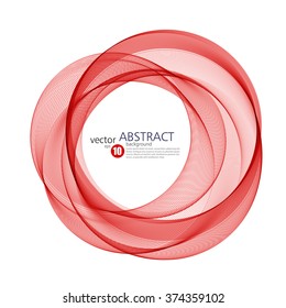 Abstract vector background, round futuristic wavy illustration eps10
