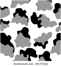 Abstract vector background. Safari collection. Seamless cow pattern. Black and grey on white. Backgrounds & textures shop.