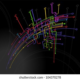 abstract vector background. Science and technology