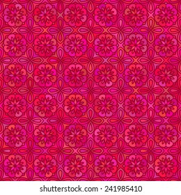 Resumen de fondo vectorial Seamless floral grid textura Color rojo