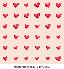 Abstract vector background Seamless hand drawn hearts