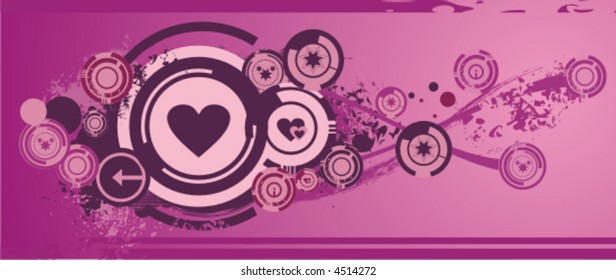 Abstract vector background series with circle and grunge details.