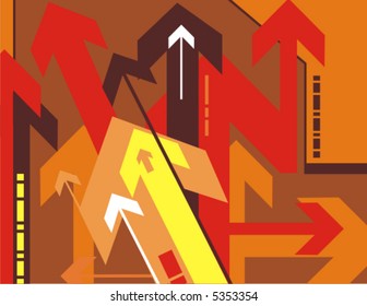 Abstract vector background series with many arrow details.