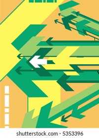 Abstract vector background series with many arrow details.