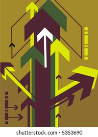 Abstract vector background series with many arrow details.