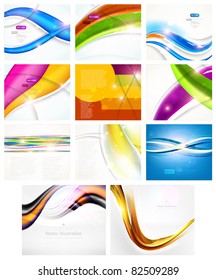 Abstract vector background set: 8 backgrounds