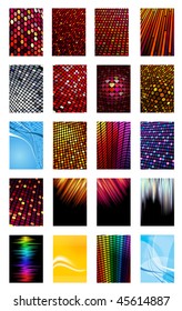 Abstract vector background set - different colorful backgrounds