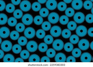 Abstract vector background with a set of gears in motion of different sizes. The concept of organization and joint work for success