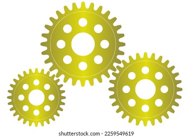 Abstract vector background with a set of gears in motion of different sizes. The concept of organization and joint work for success