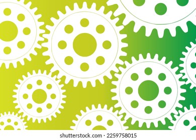 Abstract vector background with a set of gears in motion of different sizes. The concept of organization and joint work for success