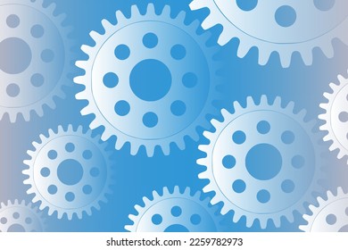 Abstract vector background with a set of gears in motion of different sizes. The concept of organization and joint work for success