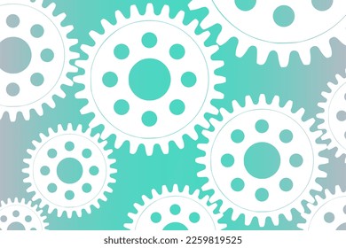 Abstract vector background with a set of gears in motion of different sizes. The concept of organization and joint work for success
