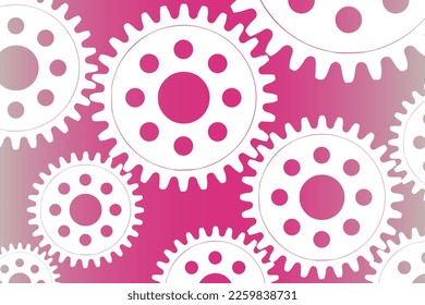 Abstract vector background with a set of gears in motion of different sizes. The concept of organization and joint work for success